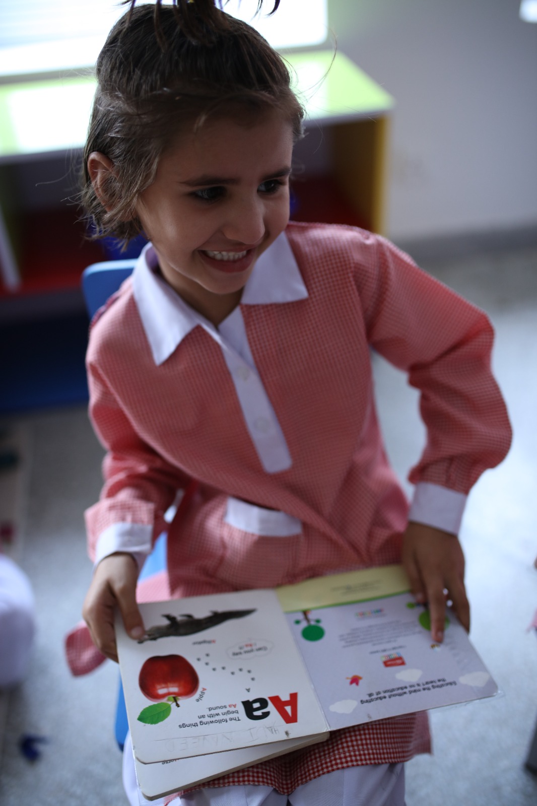 Student learning alphabets